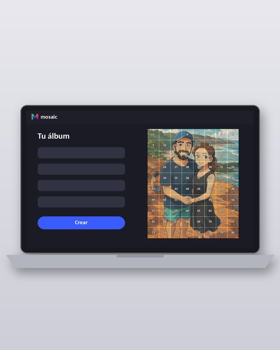 Diseñás tu álbum